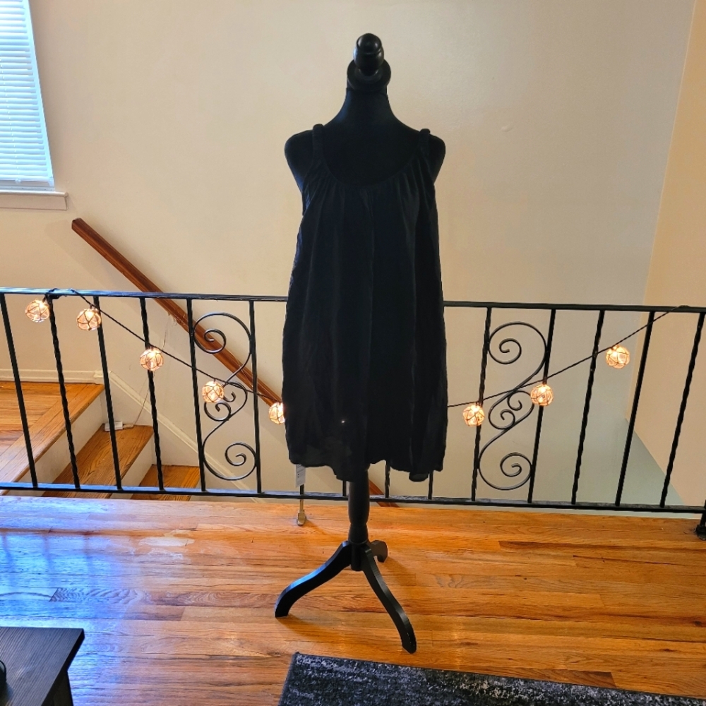 Nwt Cupshe Black Loose Scoop Neck Mini Swim Cover-Up Size Medium - Picture 8 of 15